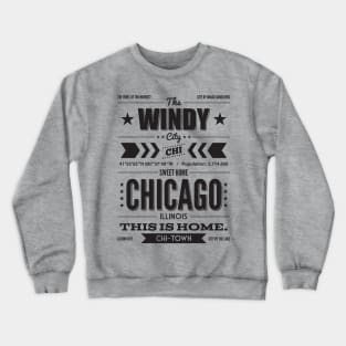 Chicago Typography Shirt Crewneck Sweatshirt